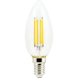 N4QV50ELC   Candle LED Premium 5,0W 220V E14 4000K 360 filament .   (Ra 80, 100 Lm/W, =0) 9637 Ecola