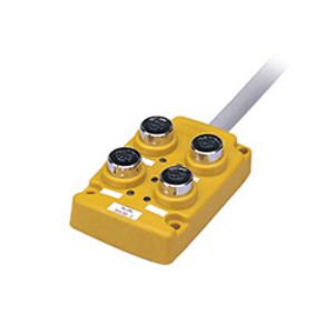 PT4-3DP  ����������������� �������: 4 ������� 4-pin M12 (� ����� �������) ��� 3-� ��������� ����� (1 ������), ������ ����� PNP, ������� ����������� ����� ������ 5�, U���. 12�24V DC, IP67