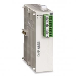 DVP08SN11T  ������ ���������� �������: 8 Point, 8DO (Transistor NPN), 24V DC Power, SLIM