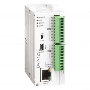 DVP12SE11T  ����������: 12 Point, 8DI, 4DO (Transistor), 24V DC Power, 2 ���� ����������, USB, ��������� Modbus TCP � Ethernet/IP, ���� USB, Ethernet, 2 ����� RS-485