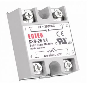 SSR-25VA    ��� VR-AC, 1-������ ������������� ����, ������� ����������, 20A  ���. �����. ������.  250���/110�, 500���/220�, 1���/380�, U��� 24-380VAC