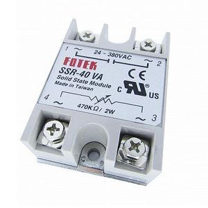 SSR-40VA    ��� VR-AC, 1-������ ������������� ����, ������� ����������, 40A  ���. �����. ������.  250���/110�, 500���/220�, 1���/380�, U��� 24-380VAC