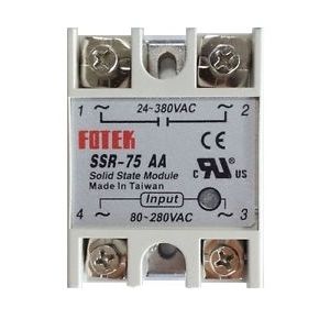 SSR-75AA 1-������ ������������� ���� 75A  U ��. ���. 80....250VAC (���/���� ����), U��� 24-380VAC, ������� ����� 0