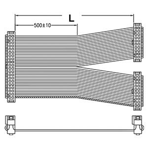 DVPACAB7B10 ����� 1 � � ��������� IDC 40p � 2�20p ��� ���������� DVP32SN11TN � 2-� DVPAETB-OR16A