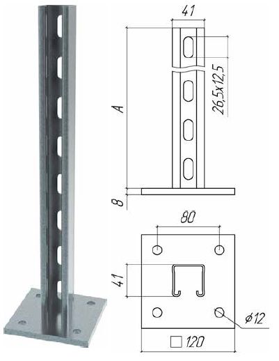 ������ ����� (STRUT) ������������ ���-1 L=1000 ��