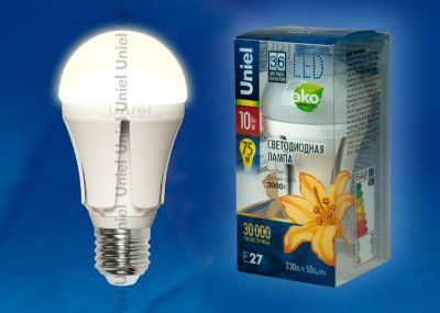 ������������ ����� Uniel LED-A60-10W/WW/E27/FR ALF02WH