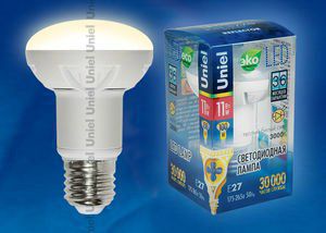 ���������� ������������ ����� Uniel R63 11�� LED-R63-11W/WW/E27/FR ALP01WH �������