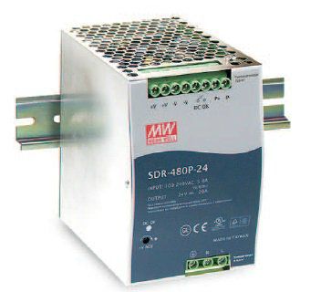 �������� ������� (���� �������) Mean Well, SDR-480P-24. ������ �� Din-�����