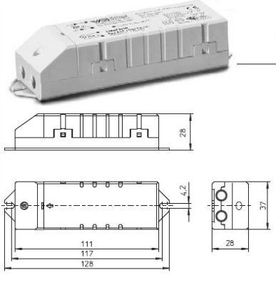 ����������� ������������� EST 70/12.380 186072 ��� ���������� ���� 20-70W, 12V, ����������, 128*37*28mm. Vossloh-Schwabe, ��������