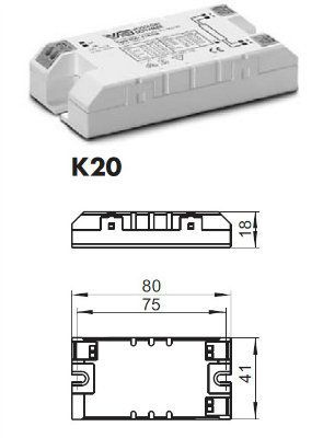 ����������� ����������������� ������� (����/ ��������/ �������) ELXs 116.900 188661 ��� �������������� ���� T5 1��.*4/6/8/13W, T8 1 ��.*16W, ��� TC-SEL/DEL 1��.*5/7/9/11W, 1*10W, TC-DD 1*16W.��������������� ������: 80*41*18mm. Vossloh-Schwabe. Ref. �18866