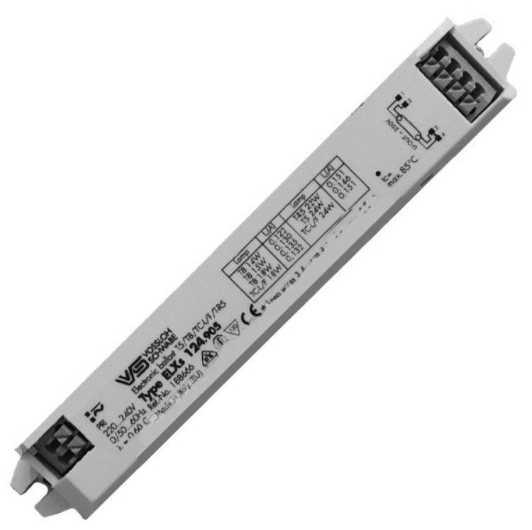 ����������� ����������������� ������� (����/ ��������/ �������) ELXs 124.905 188666 ��� �������������� ���� T5 1*24W, T8 1*14/15/18W, TC-F/L 1*18/24W,  TC-R5 1*22W, 146,7*21*18 ��. Vossloh-Schwabe. Ref. �188666.52