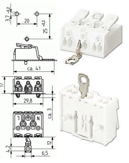 �������������� ������ (�������� �������) 46.413.1114.50 ������������ � ������� ��� ����������, ��������, N-EZ-L. BJB, ��������. �������: WAGO 294 �����, Electro Terminal 88167525