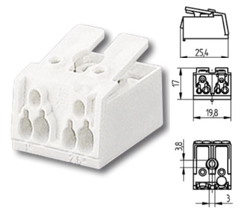 �������������� ������ (�������� �������) 46.412.1200.50 ������������ ��� ����������, ��������� �� �����. BJB, ��������. �������: Electro Terminal SLK 3/2 D1-D2 PC Art.Nr 88167524; WAGO 294 �����; WAGO 294-4002