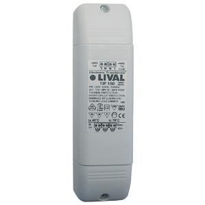 ����������� ������������� Lival Trafo TIP 150 19845831��� ���������� ���� 12V, 30-150W, ��������: 190*49*39mm, IP20. �������: TCI WU 150 119851U, 119875, EST 150/12.622 186098