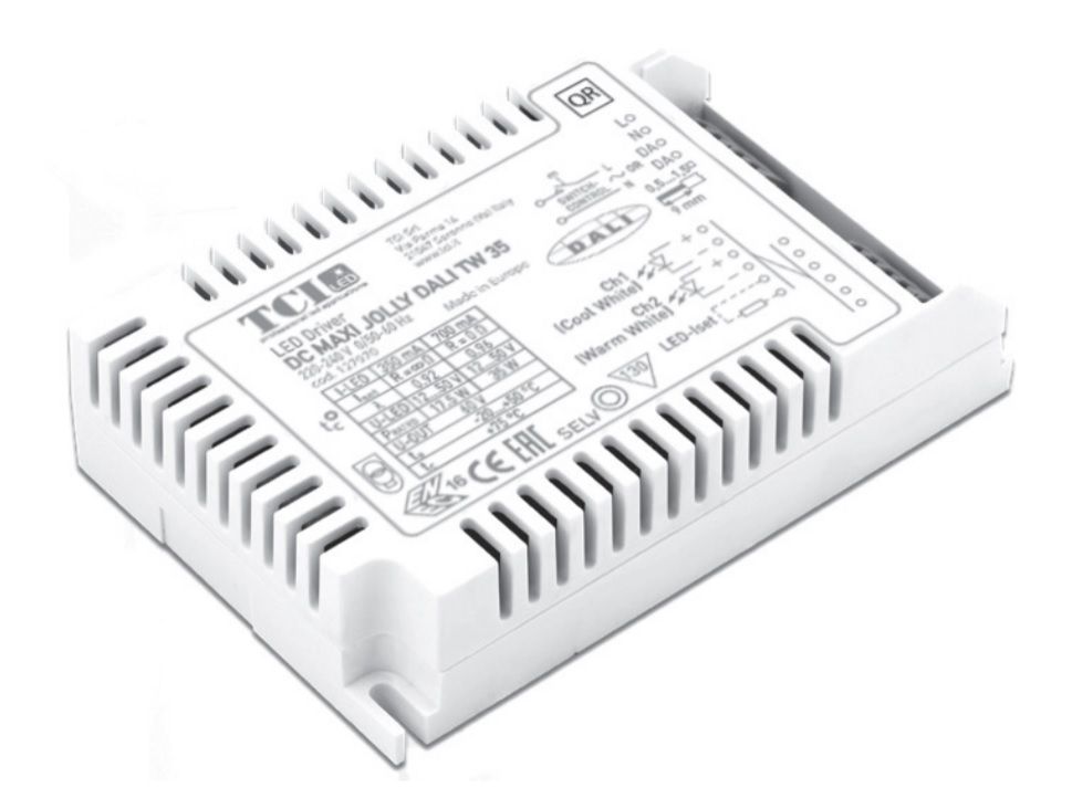 ������� (���� �������) 127971 DC MAXI JOLLY DALI TW 45 ����� 2 ������ ��� ���������� �������� ������������, ����������� �� DALI, DALI2, �������������: 500-900mA (out DC), 12-45W ��� LED (������������) ������������. TCI, ������