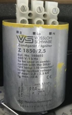 ���������� ���������� ���������� (���, �������, IGNITOR) Z 1850 / 2,5 140602 ��� ������������ ���� �� 1850W, ����������� ������. Vossloh-Schwabe, ��������