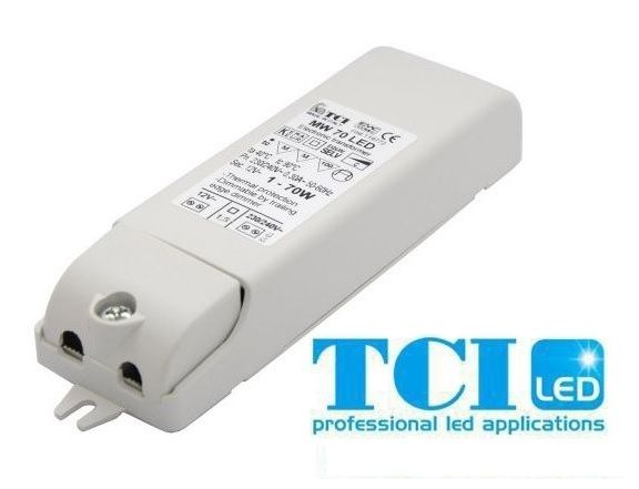 ������� (���� �������, ����������� �������������) 119772 MW 70 LED DIMMABLE ��� LED (������������) ���� 12V, 2,5-50W, ���������� ���� 12V, 5-70W ����������� �� ��������� TRIAC (������� ������), 107*32*20mm, IP20. TCI, ������