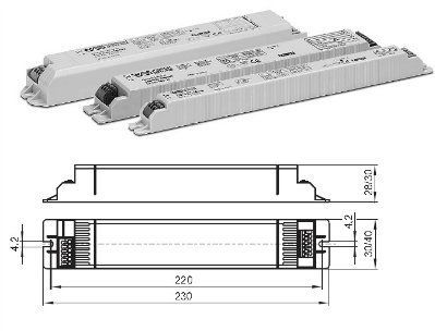 ����������� ����������������� ������� (����/ ��������/ �������) ELXc 236.247 183131 ��� �������������� ���� T8  2*36W. Vossloh-Schwabe. Ref. �183131.88
