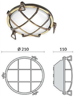 C��������� TARTARUGA TONDA 200, 007603, ������������������� ��������� ��� ����������, IP65. PRISMA (PERFORMANCE iN LIGHTING), ������.