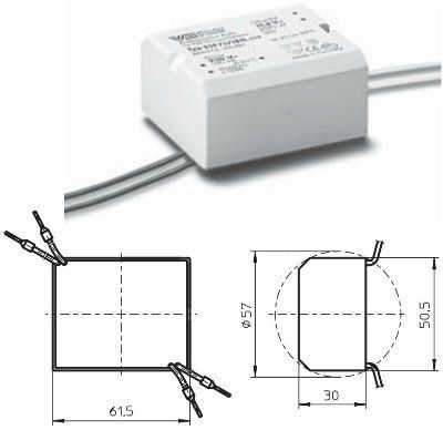 ����������� ������������� EST 75/12G.302 162400 ��� ���������� ���� (���) 20-75W, 12V, IP54, 30*50,5*61,5mm. Vossloh-Schwabe
