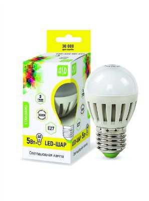 ASD-LED-���-E27-7,5W ������������ �����, D=45 ��, AC160-260V, 3000 �, ���� ����� ����� (��� ��000609)