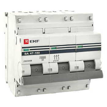 �������������� ����������� �� 47-100, 3P 100� (C) 10kA EKF PROxima