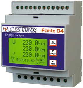 �������������-���������������� FEMTO D4 RS485 230-240V ENERGY ANALYZER