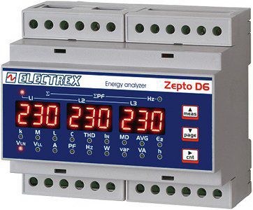 ����������-���������� ��������-���������������� ZEPTO D6 RS485 230-240V MULTIMETER / ENERGY ANALYZER