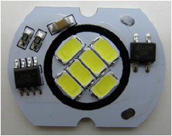 ������ �������� - ������. ����� PCB COB 6W 6XSMD5730 �32MM, 6000K, 220V