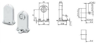 ������ G13 �������� 28500  109338 �� ��������, ��� ���� T8 � �12. Vossloh-Schwabe (��������), (������ BJB:  26.291.4011.50)