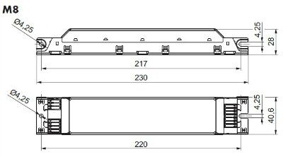 ����������� ��� (����/��������/�������) ELXc 418.204 220-240V  188744 ��� �� T8 3/4x18W, ����. �8 230�41�28. Vossloh-Schwabe (��������)
