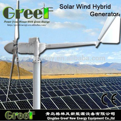 Horizontal and Vertical Wind Solar Hybrid System with Ce