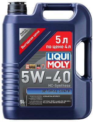 ��-������������� �������� ����� LIQUI MOLY - Optimal Synth 5W-40 5 �. 2293