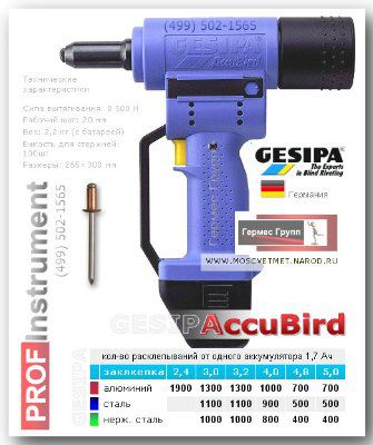 ����������� �������������� AccuBird GESIPA