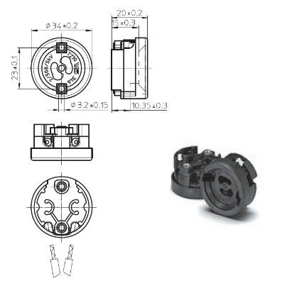 ������ GX8,5 34650 547807 ����������� ��� ����������������� ���� (���), ���������: ��������� ��� ������ M3. Vossloh-Schwabe, ��������.