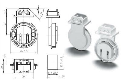 ������ G13 ������������������� 84175 108608 ��������, ���� �����, IP65/67, ��� �������������� ���� T8, �12. Vossloh-Schwabe