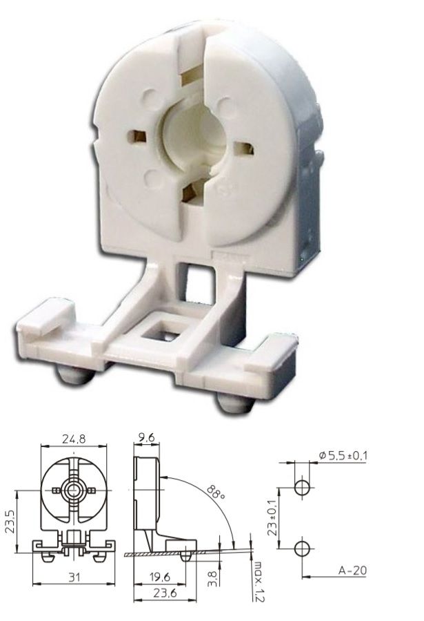 ������ G13 �������� 27350 100548 ��� �������� �������������� ��� ���� T8 � T12, ��� 27350. Vossloh Schwabe. �������: 24350 537153; BJB 26.307.1023.50; LST 15.811; AAG Stucchi 251/S