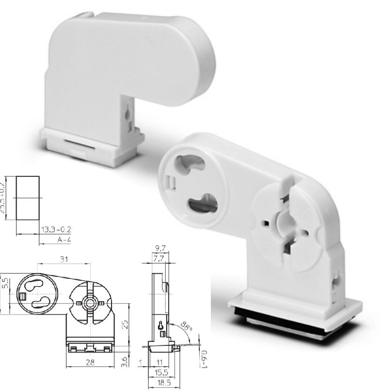 ������ G13 �������� 27200 100536 �� ������������������ (� �������� ��� ��������) ��� �������� �������������� ��� ���� T8 � T12, ��� 27200. Vossloh Schwabe, ��������