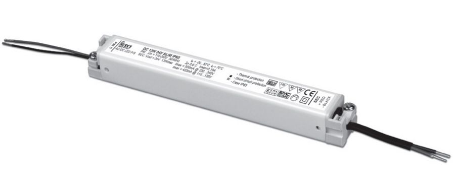 ������� (���� �������) 122440IP DC 15W 350mA SLIM/U IP ����������������� �� ���� 350mA (out DC), 2-40V (out DC), 0-15W, ������ IP65 ��� LED (������������) ������������, 161*22*22mm. TCI, ������