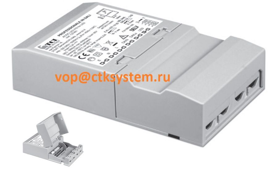 ������� (���� �������) 127481 PROFESSIONALE IN DALI 40 �������������: 300- 1050mA, 3-40W ����������� �� DALI, DALI2, PUSH SWITCH ��� LED (������������) ������������, 132*79*30mm, IP20. TCI, ������