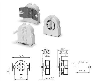 ���� � ������������ ������ G13 �������� 47506 509164 � �������������� ��������, ������� 9,5 ��  ��� �������������� ���� T8 � T12. Vossloh Schwabe. �������: 47506 101753, 49506 537175; BJB 26.422.4109.50; A.A.G. STUCCHI 1345/MAU-9.5; LST 15.512