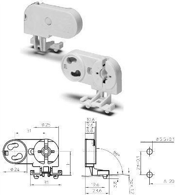 ������ G13 �������� 27450 100557 �� ������������������ (�������� ��� ��������), ������ ��� ����� 23,5 �� ��� �������������� ��� ���� T8 � T12, ��� 27450. Vossloh Schwabe, ��������. �������: BJB 26.307.5023.50, LST 15.812; AAG Stucchi 251/C