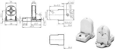 ������ G13 �������� 27820 100579 �� ������������������ ��� �������� �������������� ���� T8, ������ �� ��� �����: 22,5mm, ��� 27820. Vossloh Schwabe, ��������