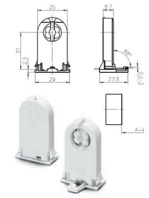 ������ G13 �������� 28501 109339 ��� �������, ������ �� ��� ����� 31mm, ��� �������������� ���� T8, �12. Vossloh Schwabe, ��������. �� �����������. ������ 28501 100593