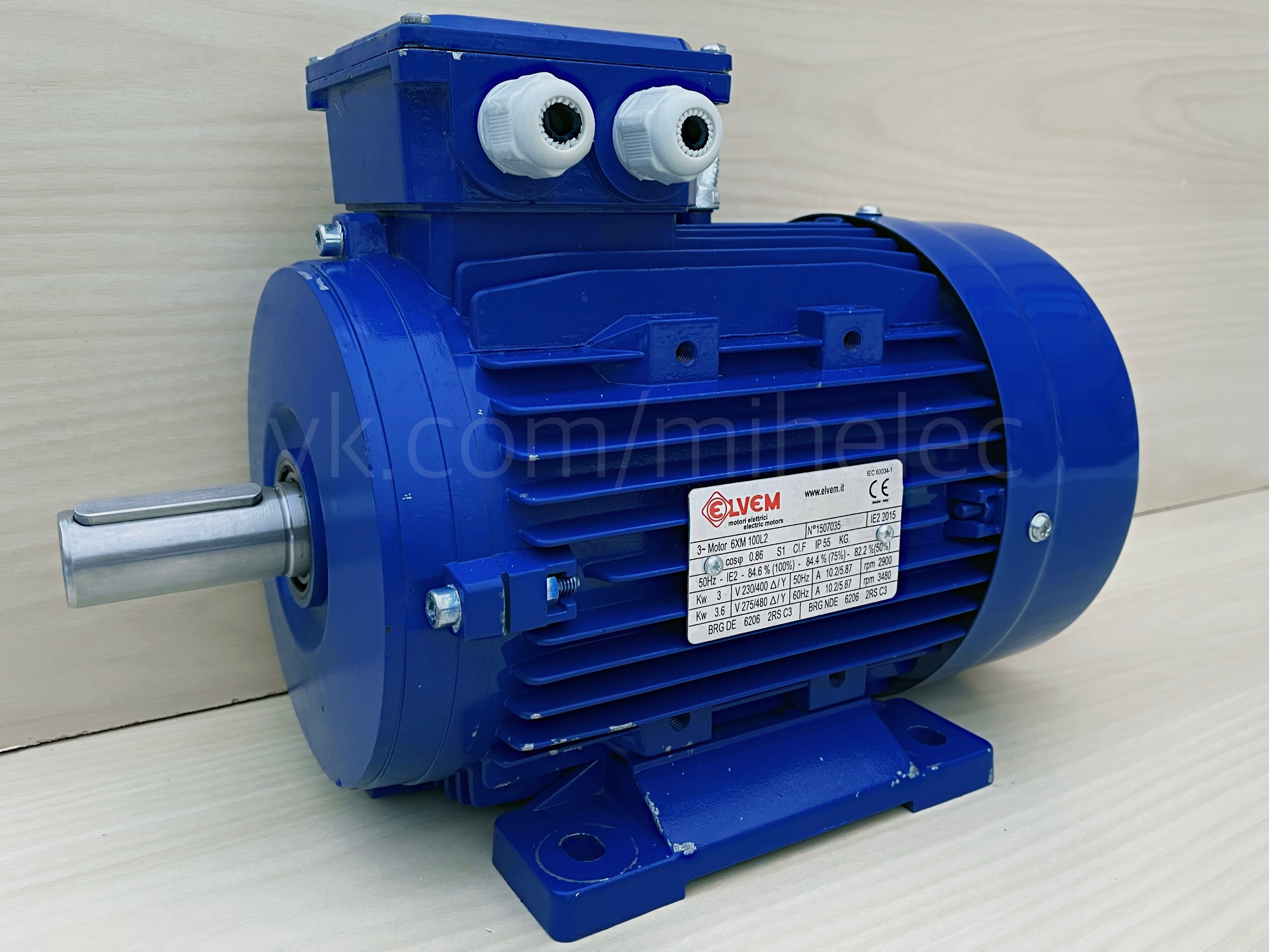 ���������������� Elvem, ��� 6XM 100L2, 3 ���, 2900 ��/��� (3��� 3000 �������� � ������)